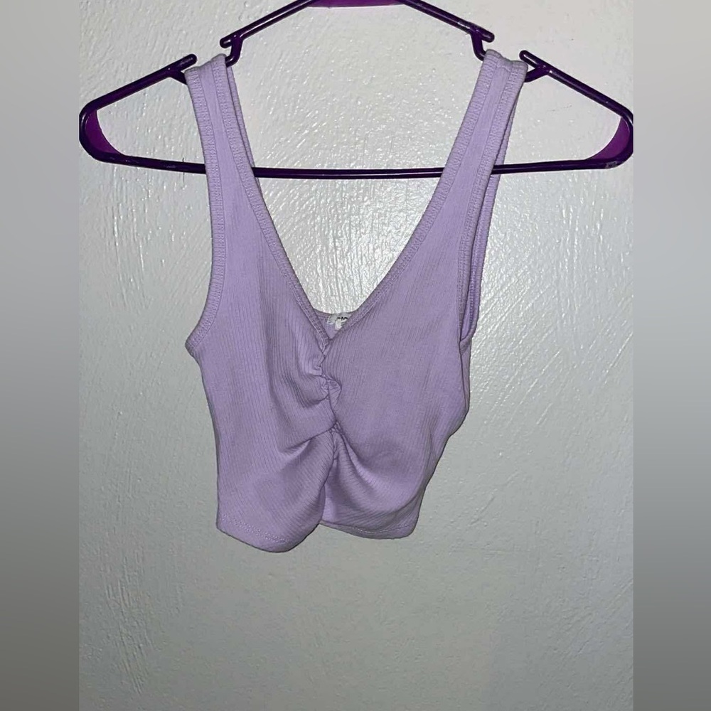 Garage Lavender Twist Front Tank Top